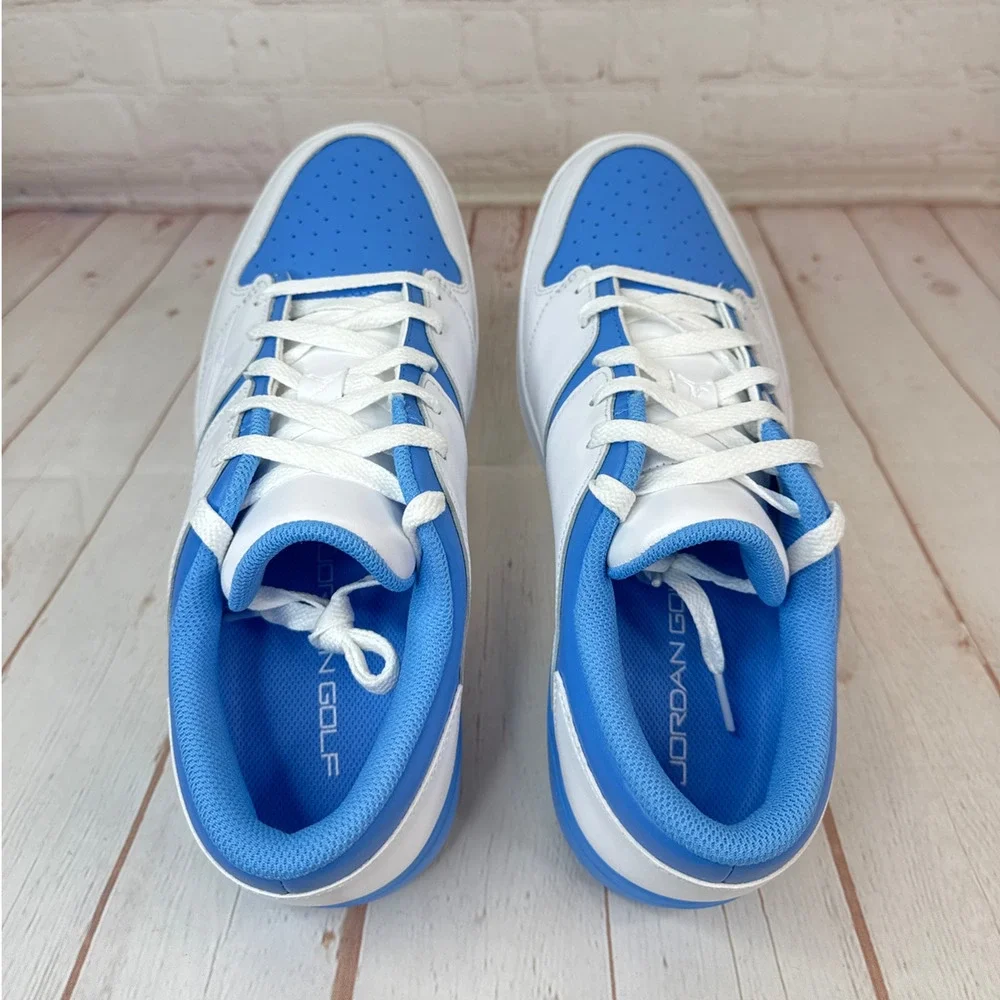 Nike Jordan NU Retro 1 Low White University Blue Golf Shoes Mens 10.5 FZ4153-101 - Picture 7 of 10
